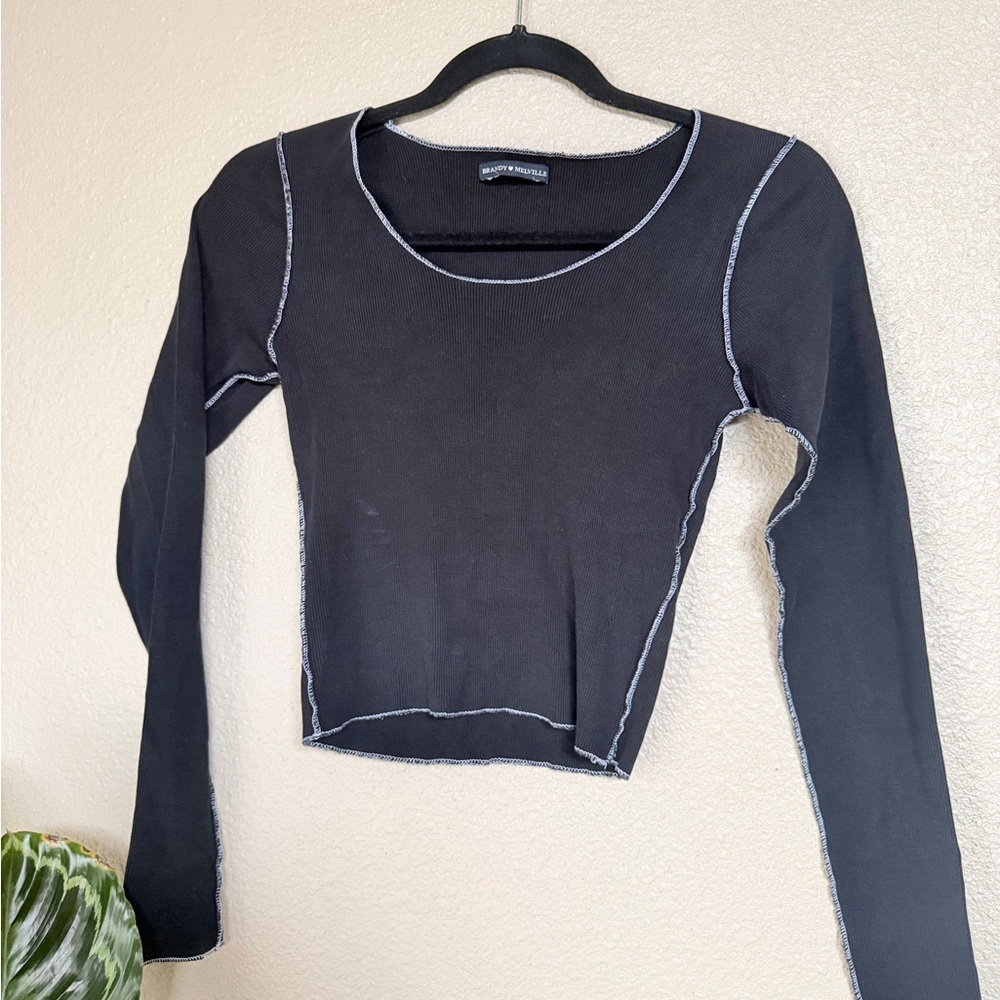 Brandy Melville  Black Long Sleeve Top